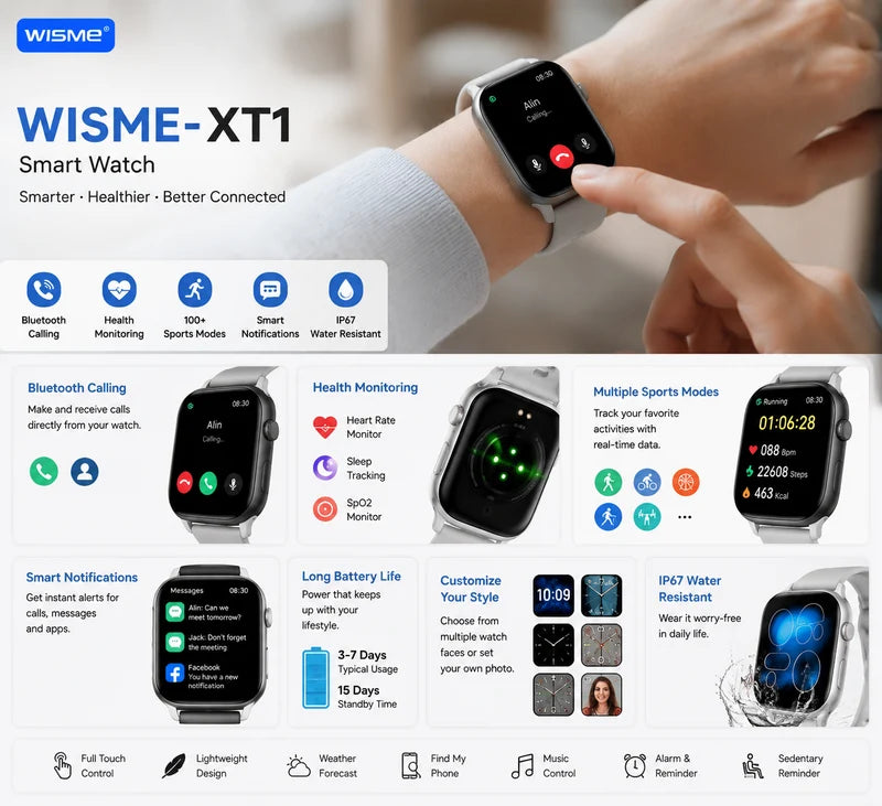 طقم ساعة ذكية WISME-X71