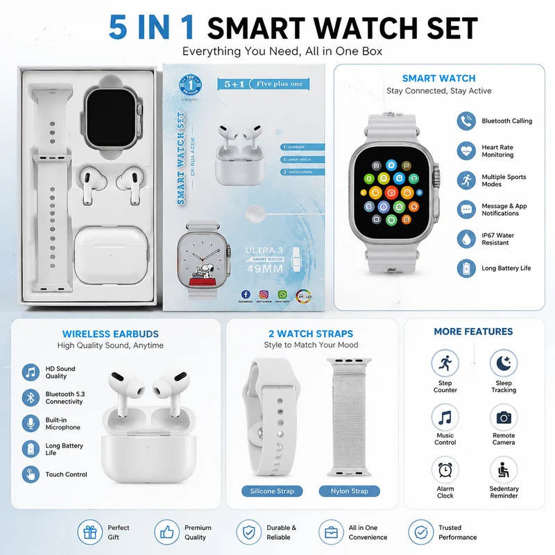 Smartwatch and Earbuds Set