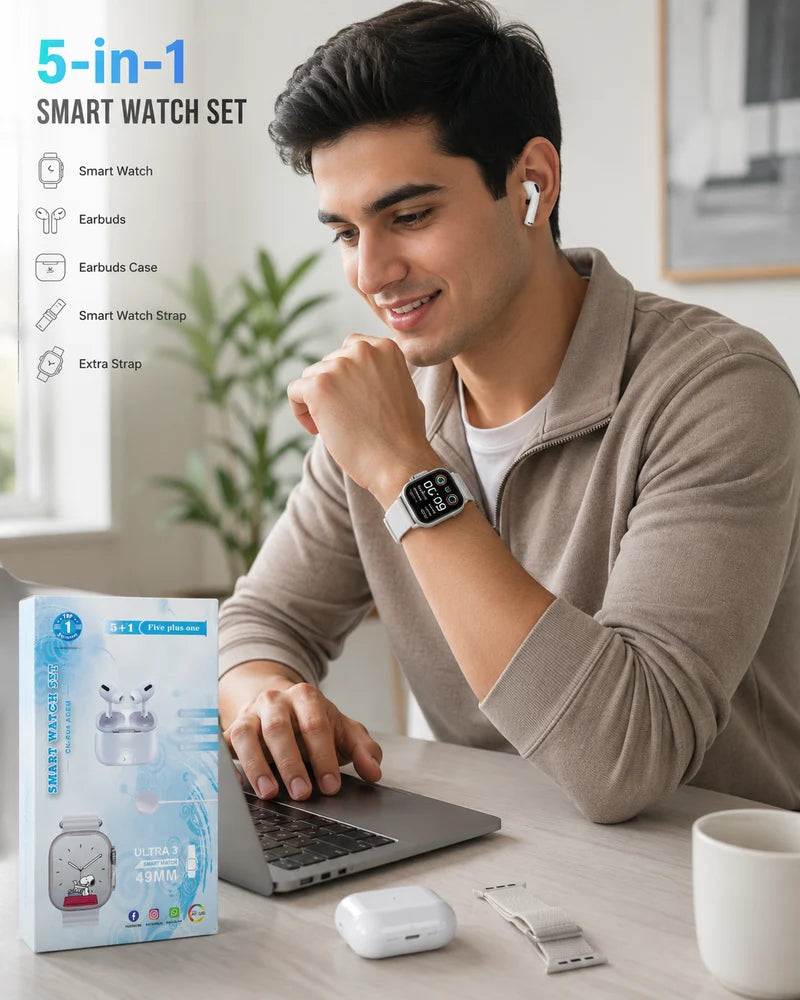 Smartwatch and Earbuds Set